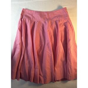 Banana Republic Pink Cotton Skirt A-Line Flowy Preppy Cottagecore Size 4